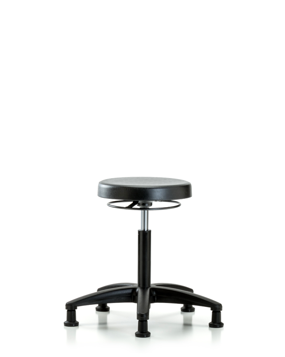 Blue Ridge Ergonomics PMBSO-RG-NF-RG Polyurethane Stool - Medium Bench Height with Stationary Glides