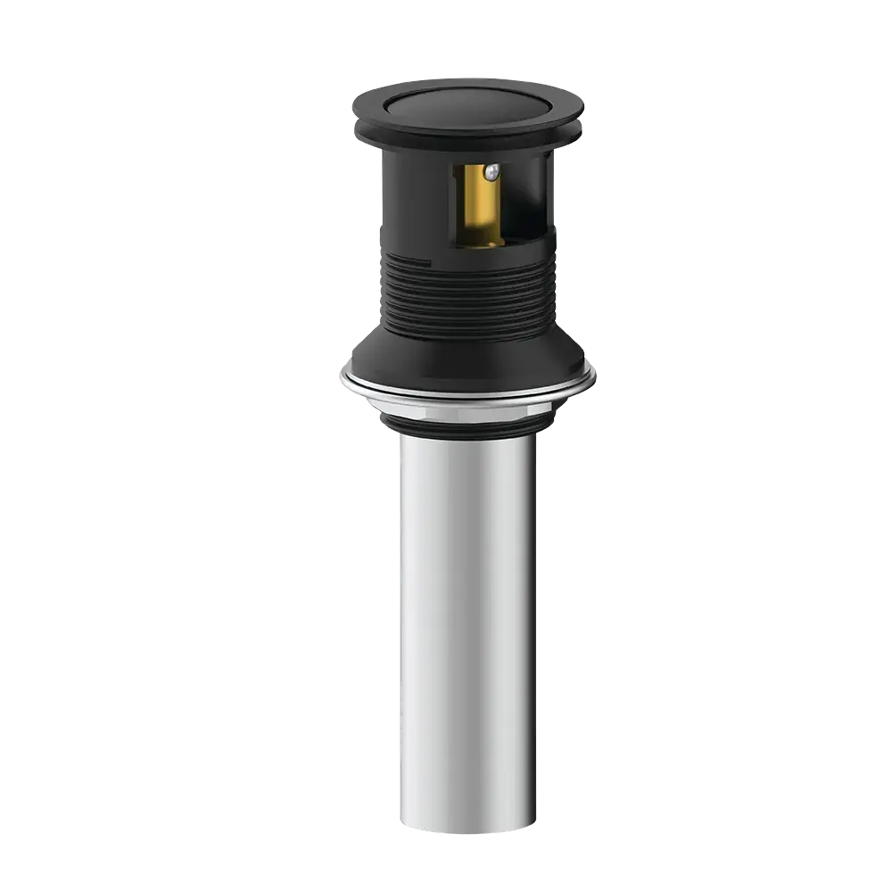 Matco-Norca PP-010MB Metal Push Pop-Up, With Overflow, Matte Black