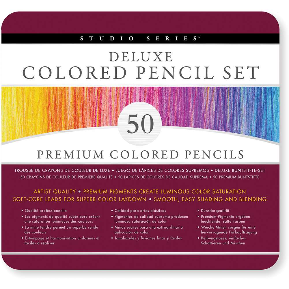 Paradise Clay PPP017 STUDIO SERIES DELUXE COLORED PENCIL SET (SET OF 50)