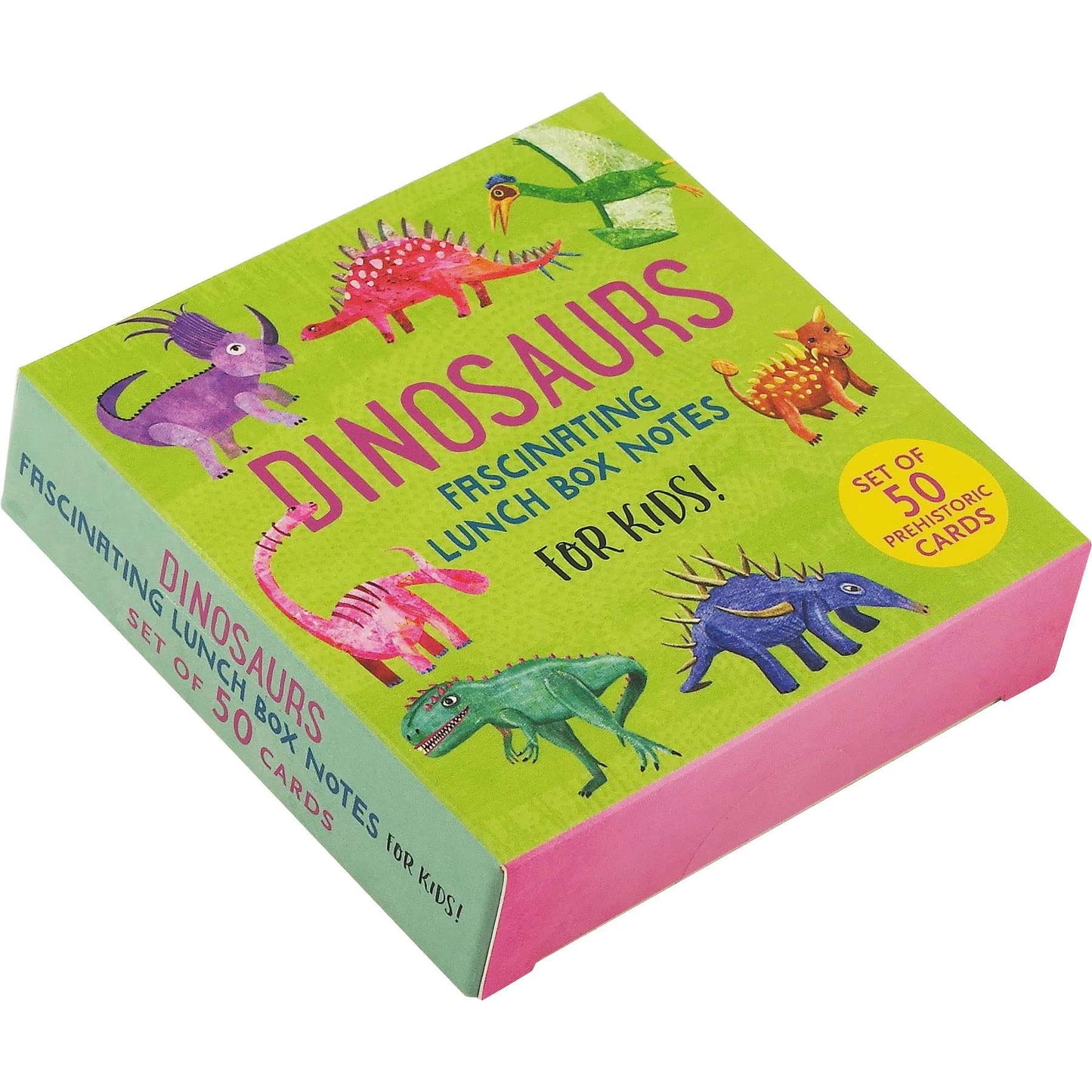 Paradise Clay PPP078 Dinosaurs: Fascinating Lunch Box Notes for Kids! (Set of 60 Cards)