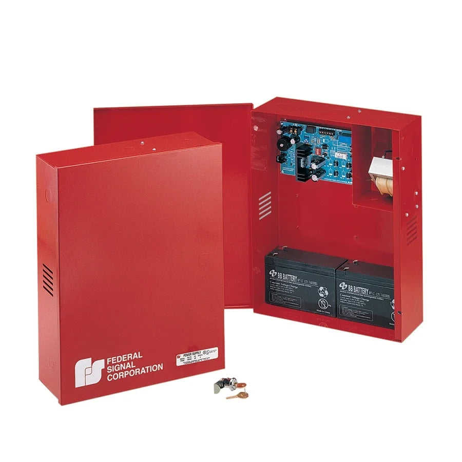 Federal Signal PS250 PS600 And PS1000 Selectone® Standby Battery/Back-up Power Supplies, Red