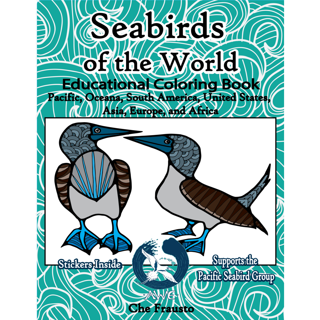 Paradise Clay AWE006 Seabirds of the World: Pacific - Educational Coloring Book