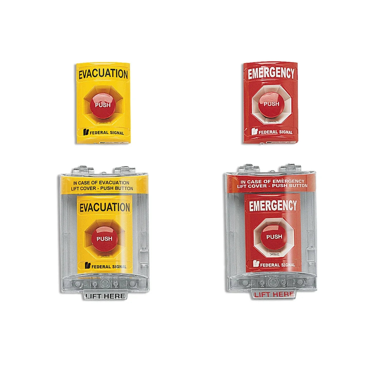 Federal Signal PSNTSCLP-R Series Push Button Stations, Red