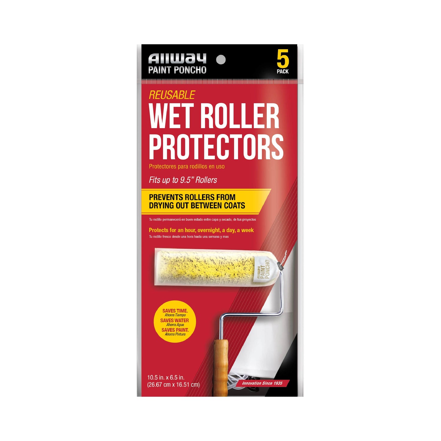 Allway PON-RL Paint Poncho Wet Roller Protectors, 5 Pack