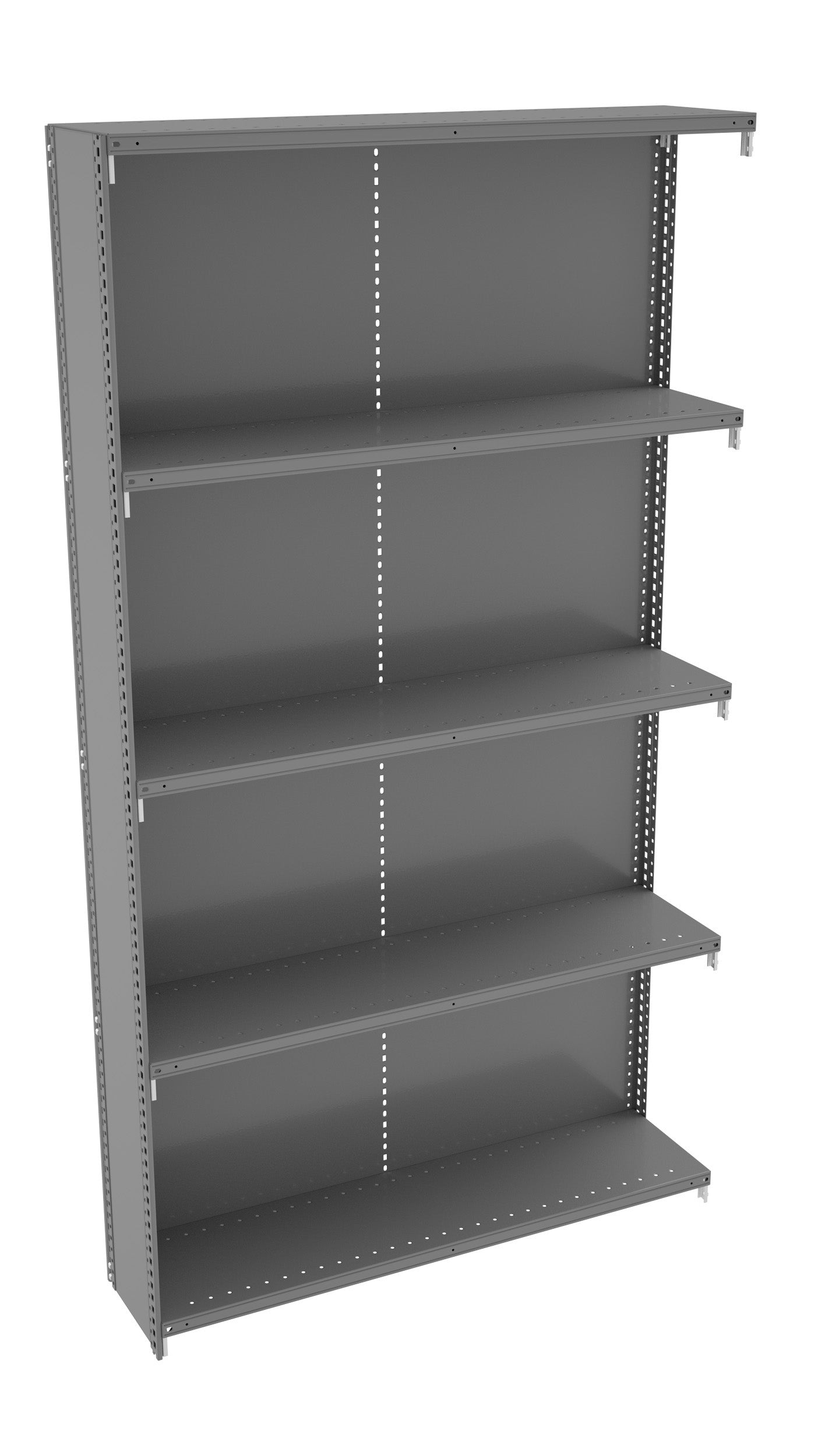 Tennsco QC5-4812AB 5 Shelf Q-Line Shelving Closed Adder Unit - 22 Gauge