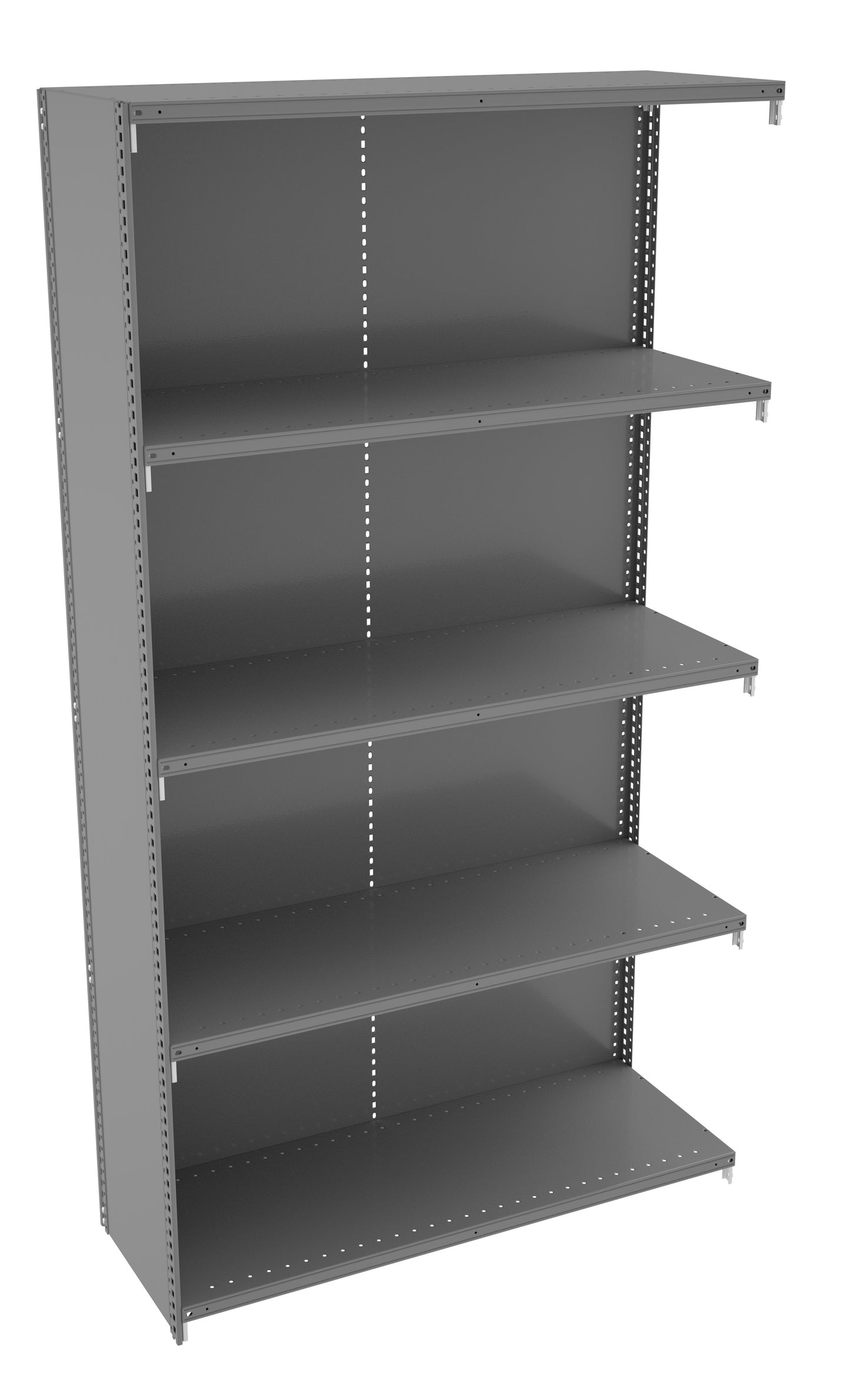 Tennsco QC5-4818AB 5 Shelf Q-Line Shelving Closed Adder Unit - 22 Gauge