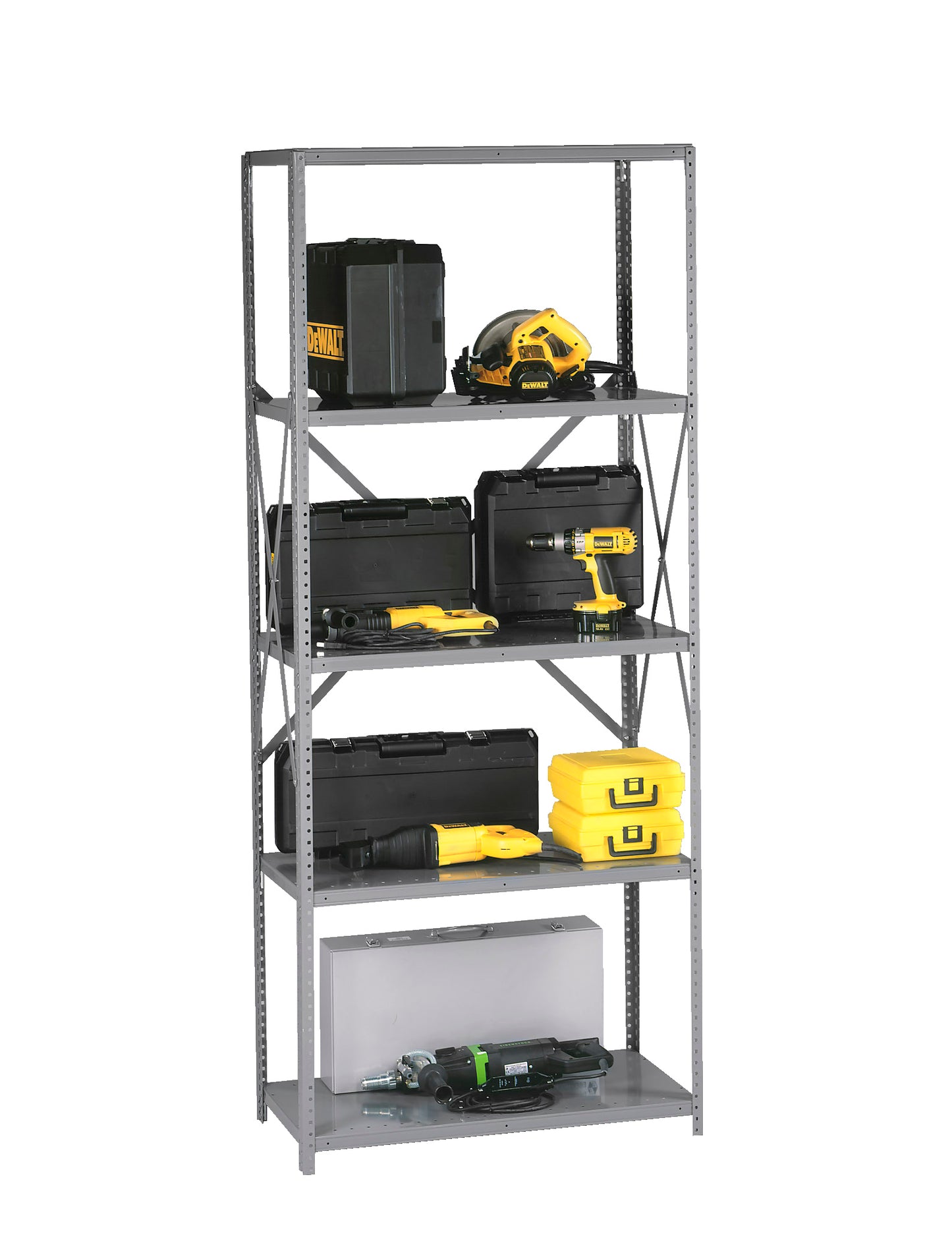 Tennsco QO5-3612S 5 Shelf Q-Line Shelving Open Starter Unit - 22 Gauge
