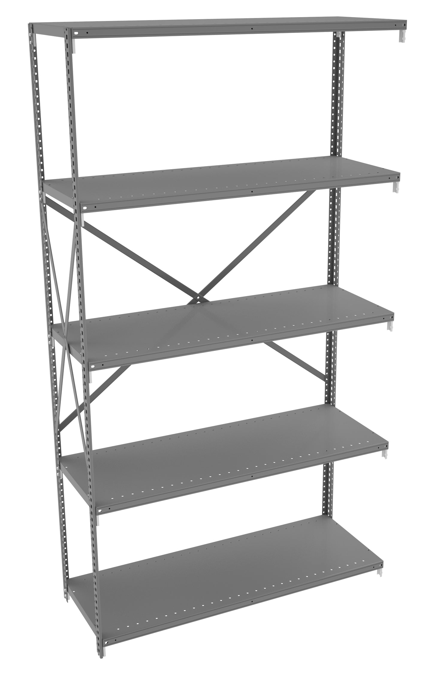 Tennsco QO5-4818AB 5 Shelf Q-Line Shelving Open Adder Unit - 22 Gauge
