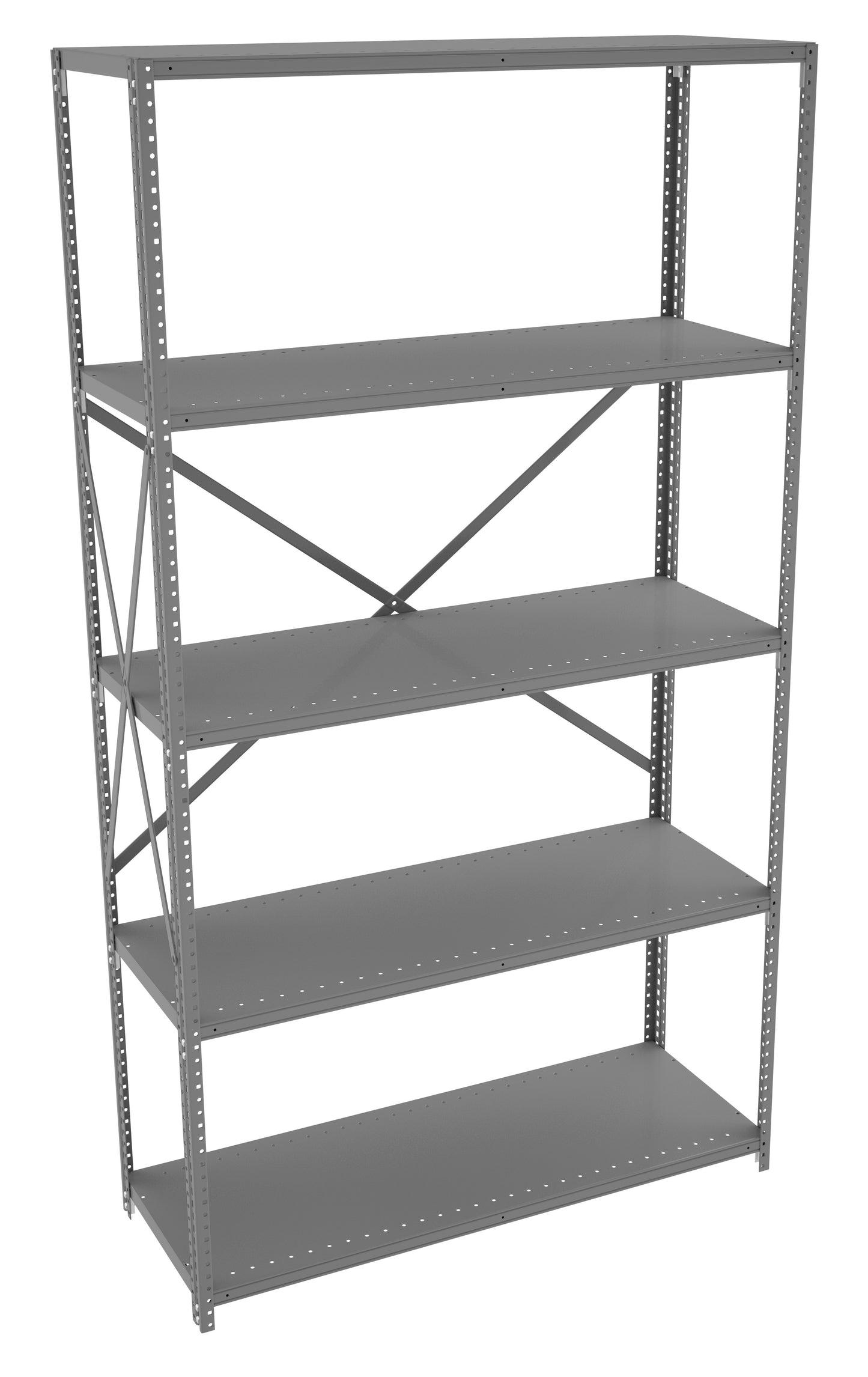 Tennsco QO5-4818A 5 Shelf Q-Line Shelving Open Adder Unit - 22 Gauge