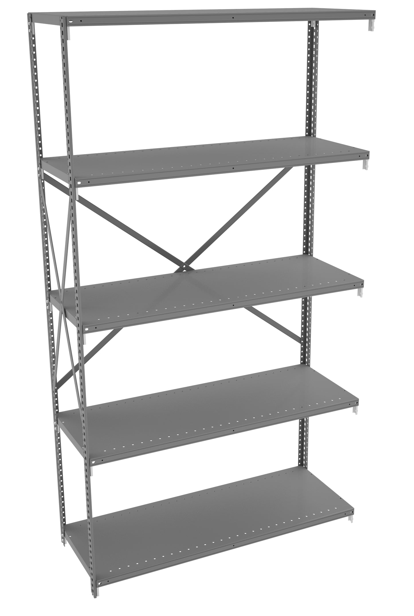 Tennsco QOH5-4818AB 5 Shelf Q-Line Shelving Open Adder Unit - 20 Gauge