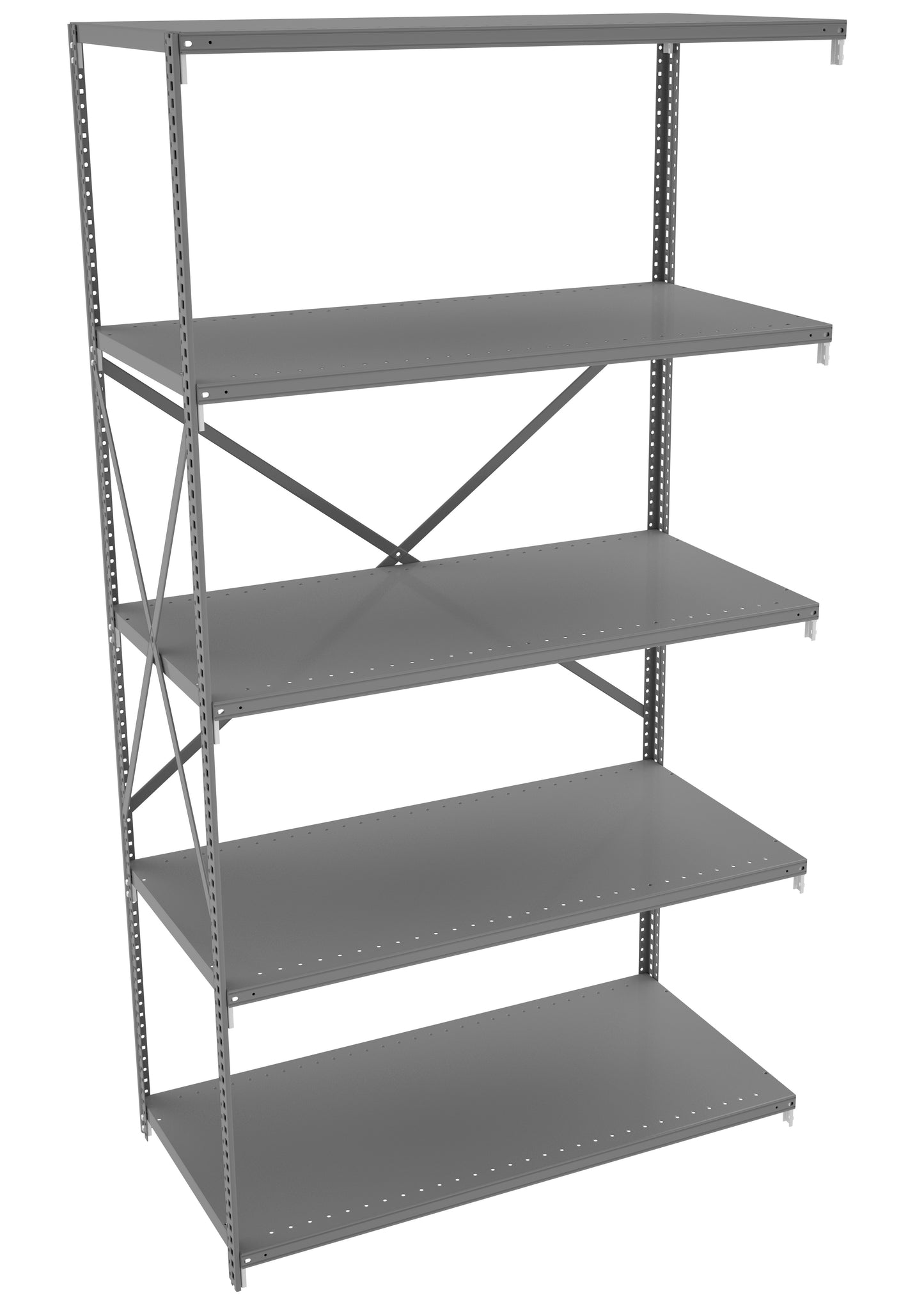 Tennsco QOH5-4824AB 5 Shelf Q-Line Shelving Open Adder Unit - 20 Gauge