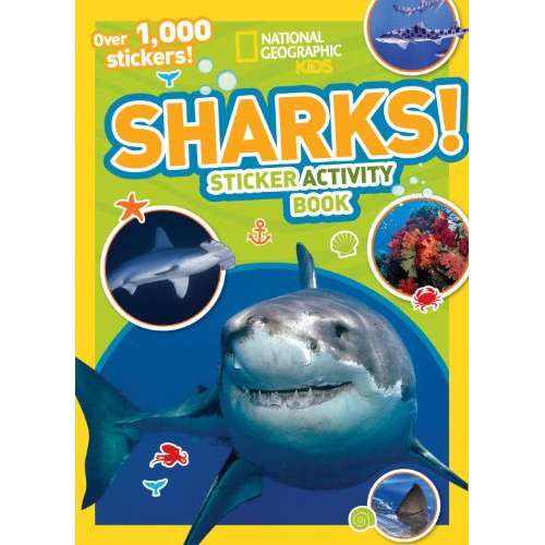 Paradise Clay RAN334 National Geographic Kids: Sharks Sticker Activity Book - Book