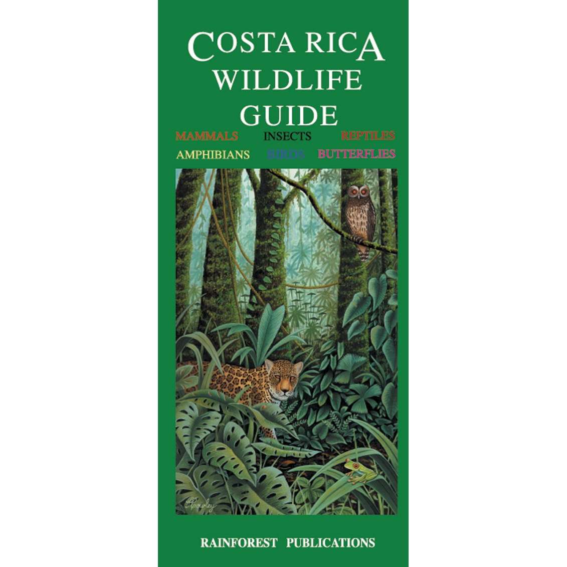 Paradise Clay RFP056 Costa Rica Wildlife Guide - Folding Pocket Guide
