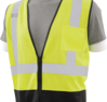 Delta Plus WEL62255HL4X S363PB CL 2 Black Bottom Safety Vest, 4X, Hi Viz Lime