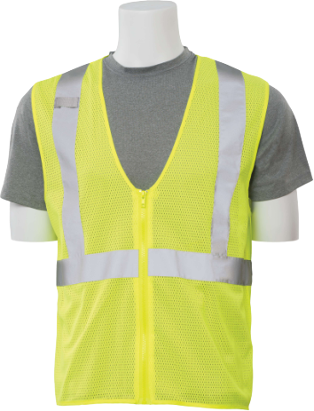 Delta Plus WEL61446HLLG S363 CL 2 Safety Vest, LG, Hi Viz Lime