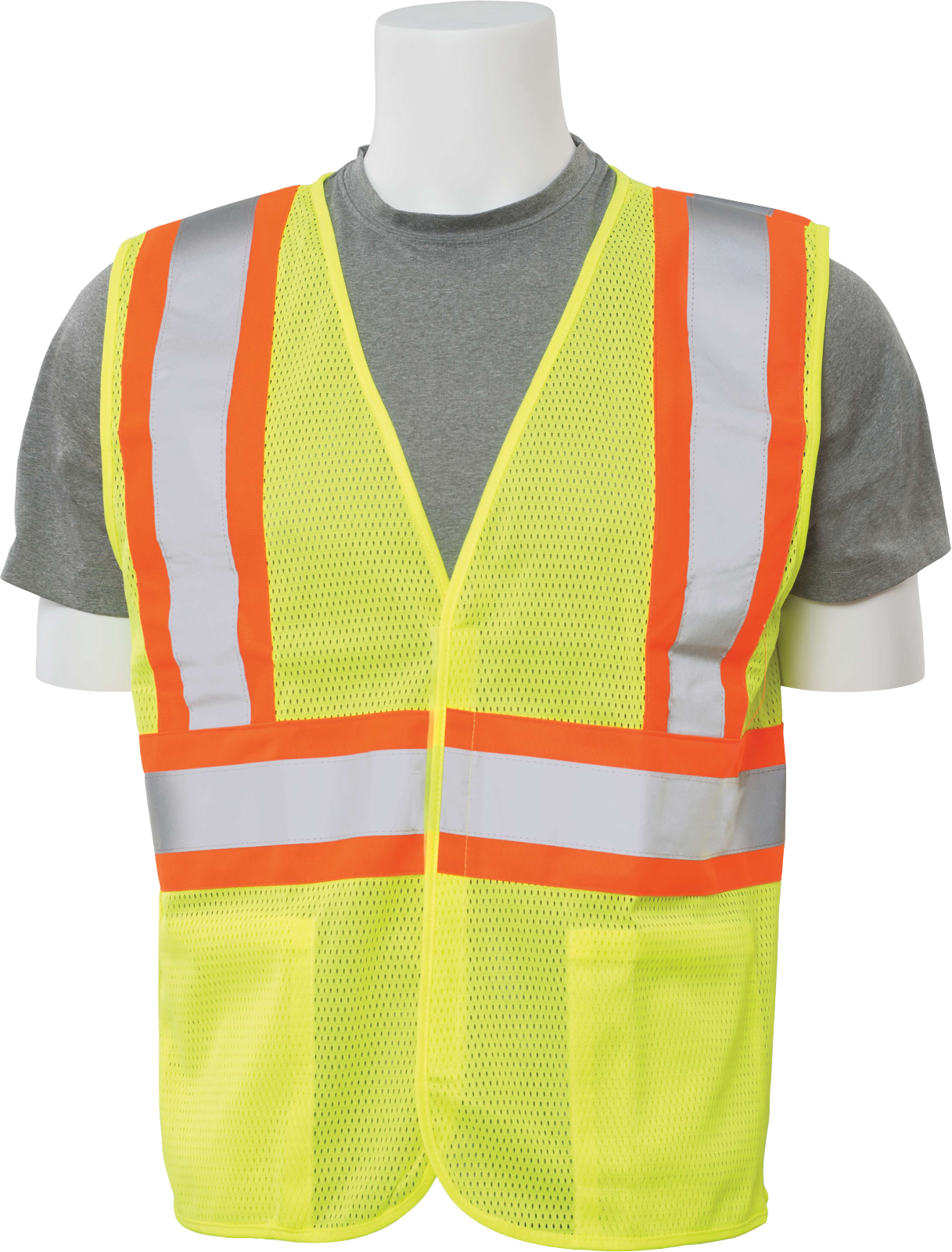 Delta Plus WEL14619HL5X S382 CL 2 Multi-Pocket Safety Vest, 5X, Hi Viz Lime