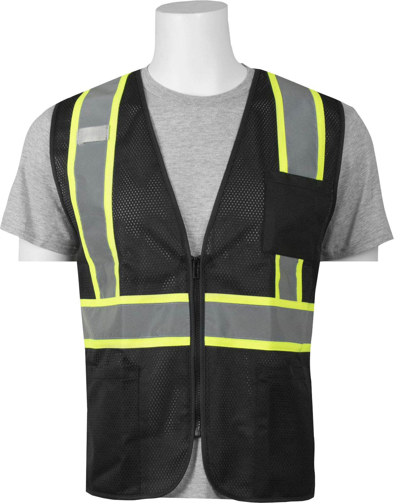 Delta Plus WEL63337BK5X S863C Non-ANSI Mesh Safety Vest Black, 5X