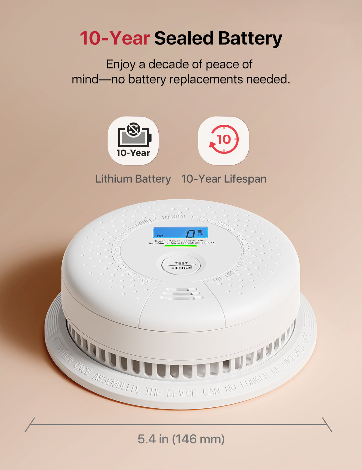 X-Sense SC01 Standalone Smoke and CO Alarm - 1-Pack