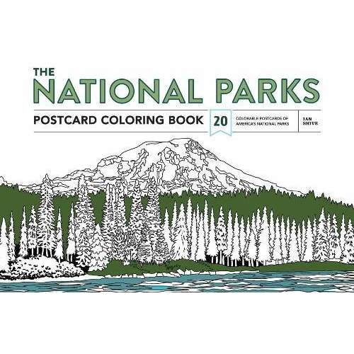 Paradise Clay SIM369 The National Parks Postcard Coloring Book: 20 Colorable Postcards of America's National Parks
