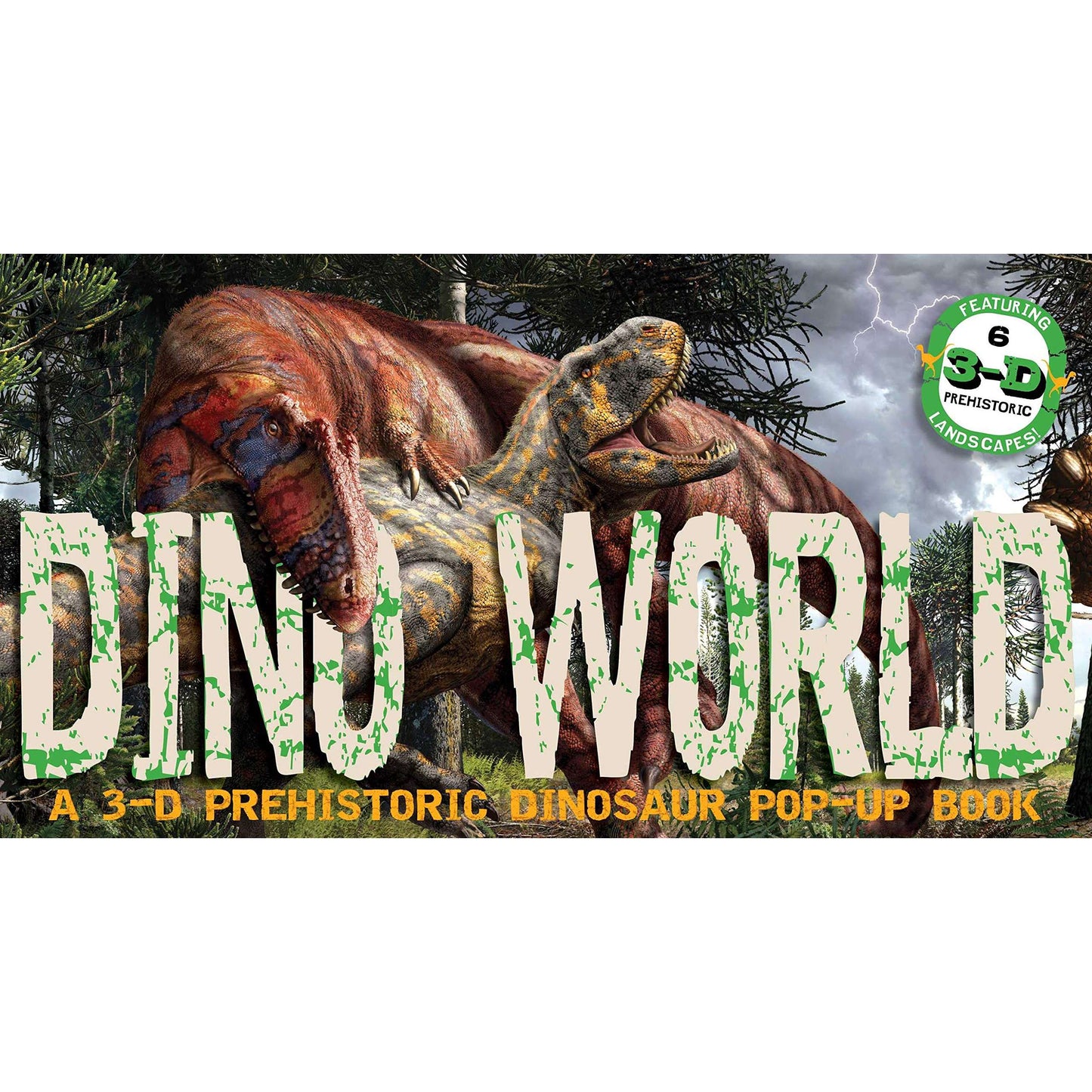 Paradise Clay SIM442 Dino World: A 3-D Prehistoric Dinosaur - Pop-Up Book