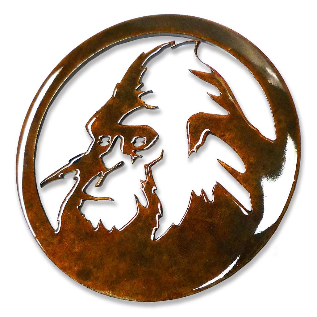 Paradise Clay PAR650 Sasquatch Head Round MAGNET