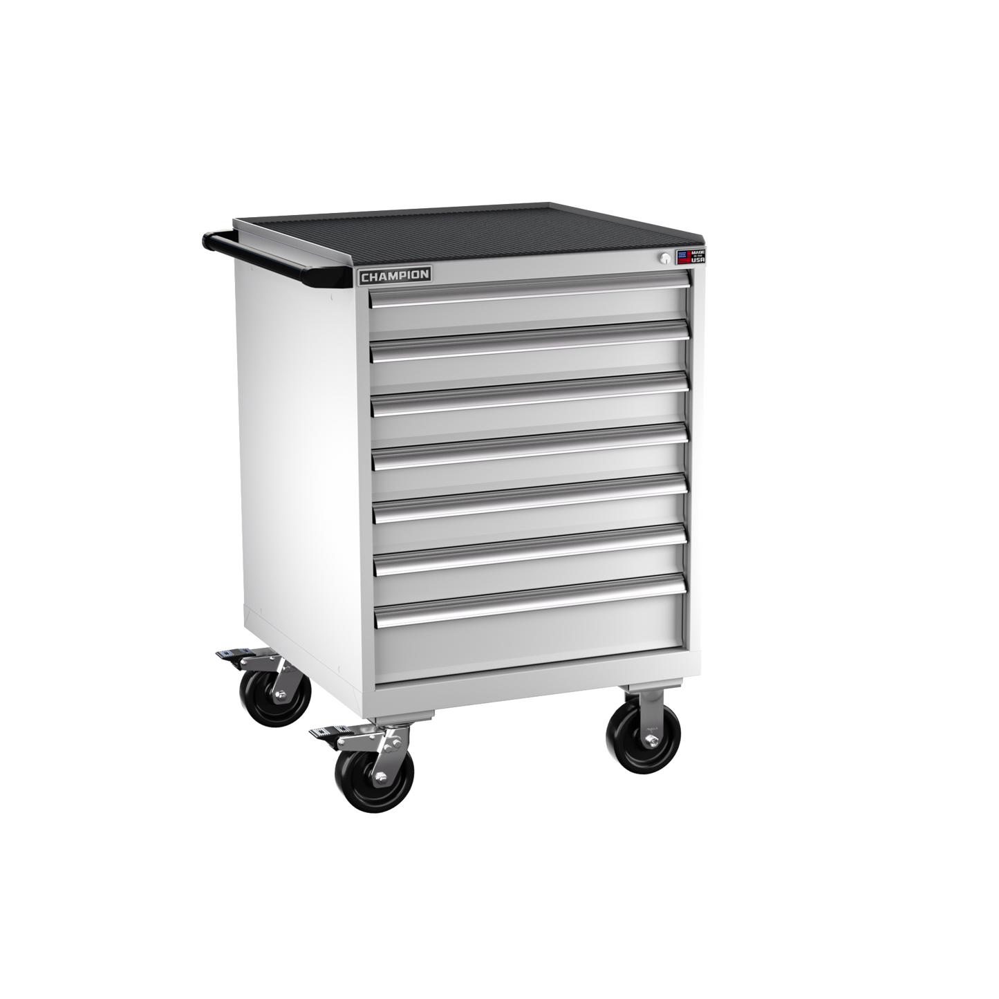 Champion Tool Storage SW1500-0701ILC-MB8-RT-LG 7-Drawer Standard Depth Mobile Modular Cabinet SW0701ILC | 28-1/4"W x 42-1/4"H x 28-1/2"D, Light Gray