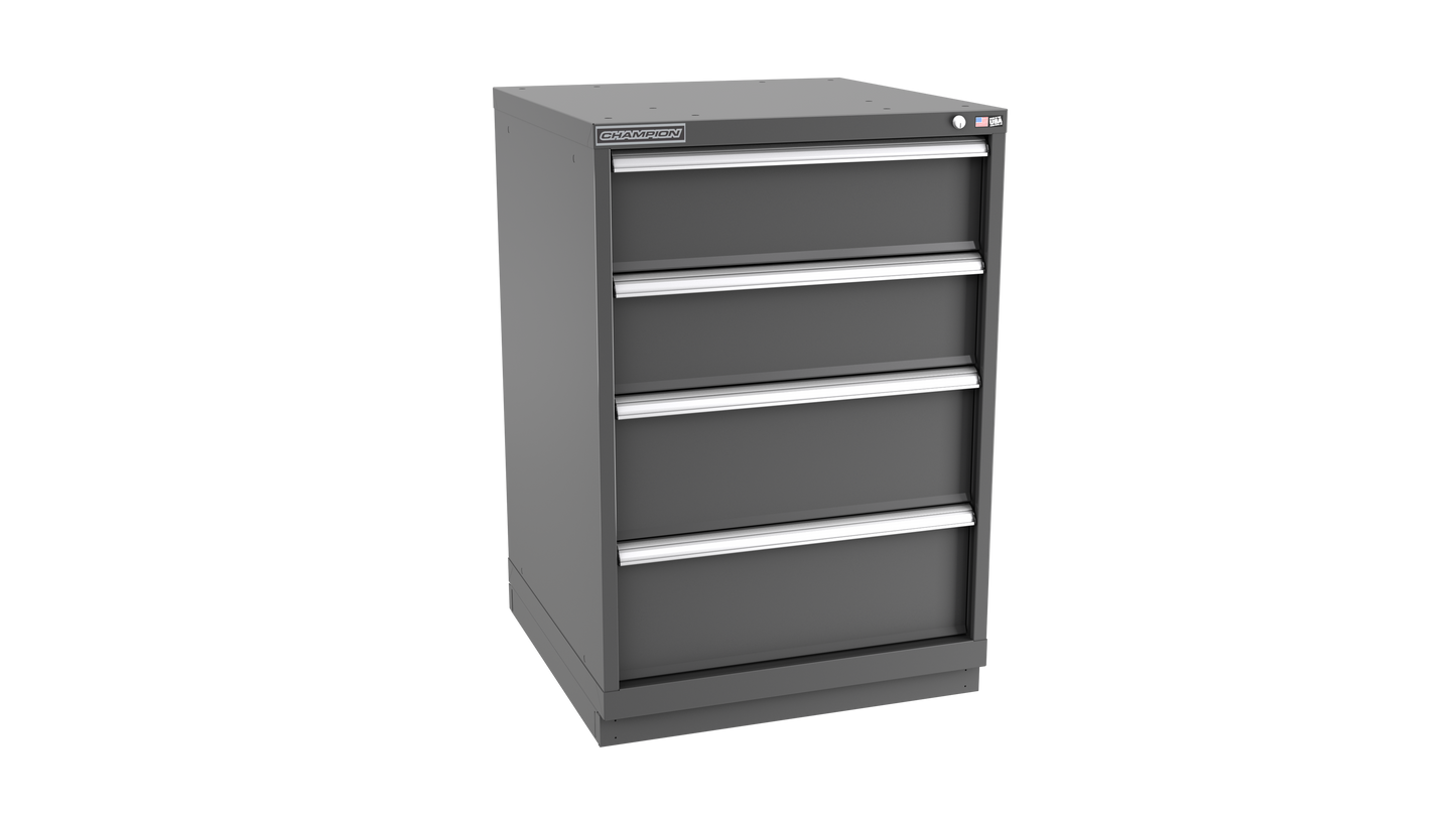 Champion Tool Storage SW1800-0401-ILC-FTB-DG 4-Drawer Standard Depth Modular Cabinet SW0401 | 28-1/4"W x 41-3/4"H x 28-1/2"D, Dark Gray