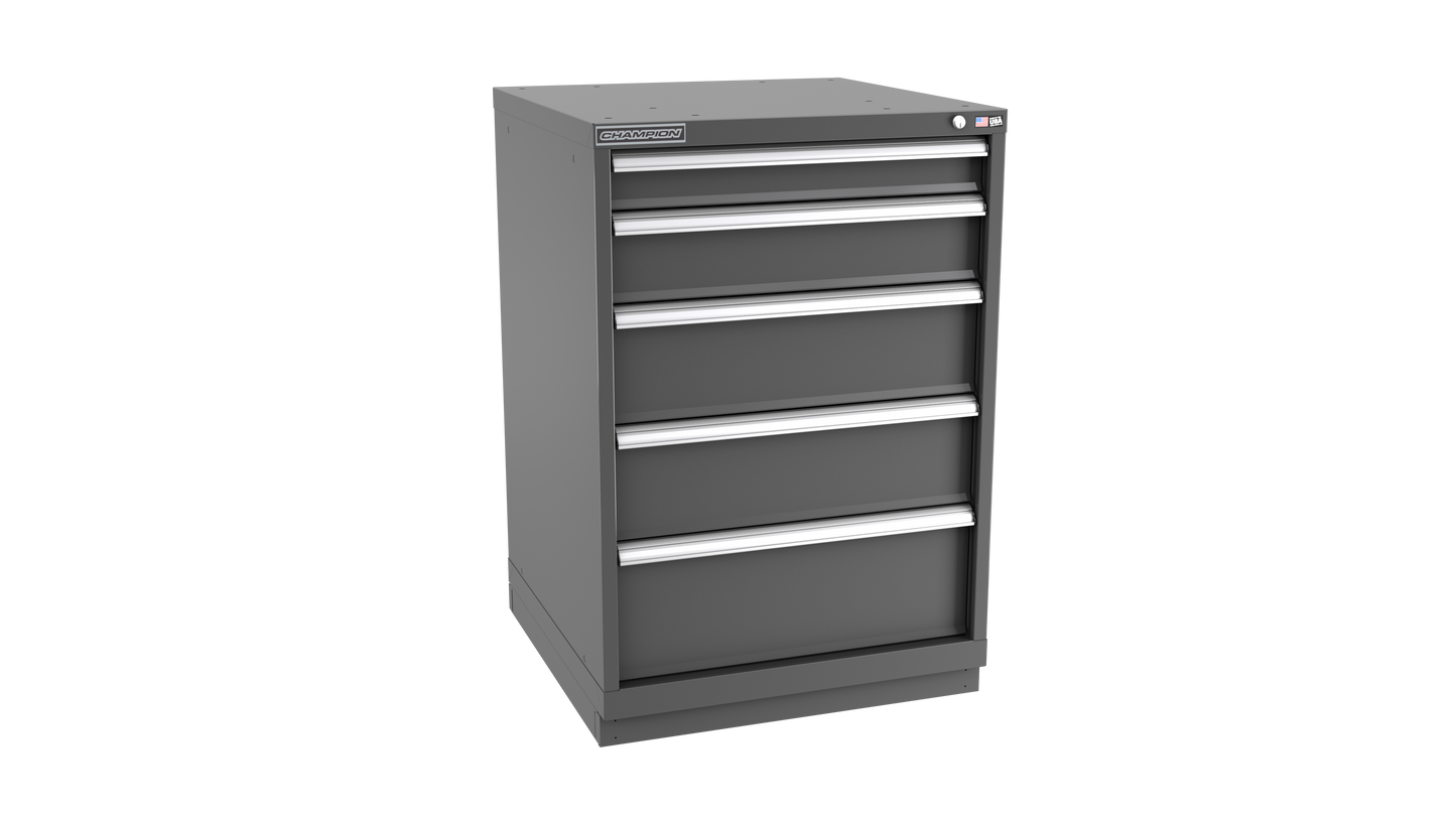 Champion Tool Storage SW1800-0501-ILC-FTB-DG 5-Drawer Standard Depth Modular Cabinet SW0501 | 28-1/4"W x 41-3/4"H x 28-1/2"D, Dark Gray