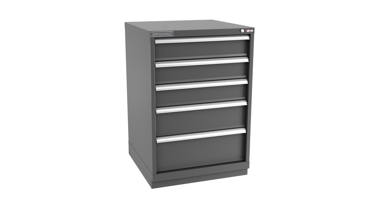 Champion Tool Storage SW1800-0502-ILC-FTB-DG 5-Drawer Standard Depth Modular Cabinet SW0502 | 28-1/4"W x 41-3/4"H x 28-1/2"D, Dark Gray