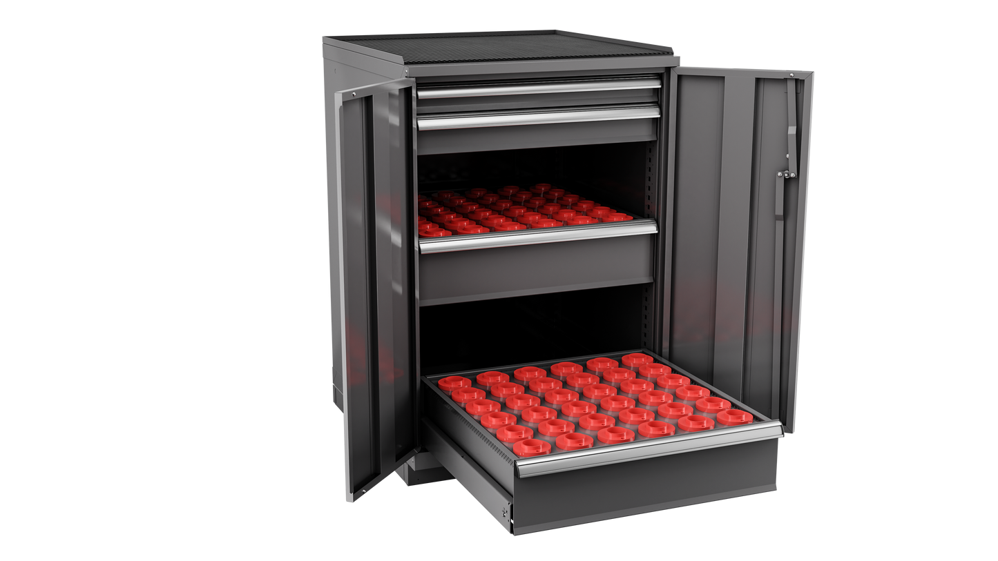 Champion Tool Storage SW1800H40-FTB-DG 2-Door Standard Depth CNC Cabinet SW1800H40 | 28-1/4"W x 41-3/4"H x 28-1/2"D, Dark Gray