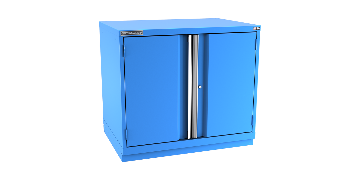 Champion Tool Storage SWP1500-2FDIL-FTB-BB 2-Door Standard Depth Modular Cabinet SWP1500 | 40-1/4"W x 35-7/8"H x 28-1/2"D, Bright Blue