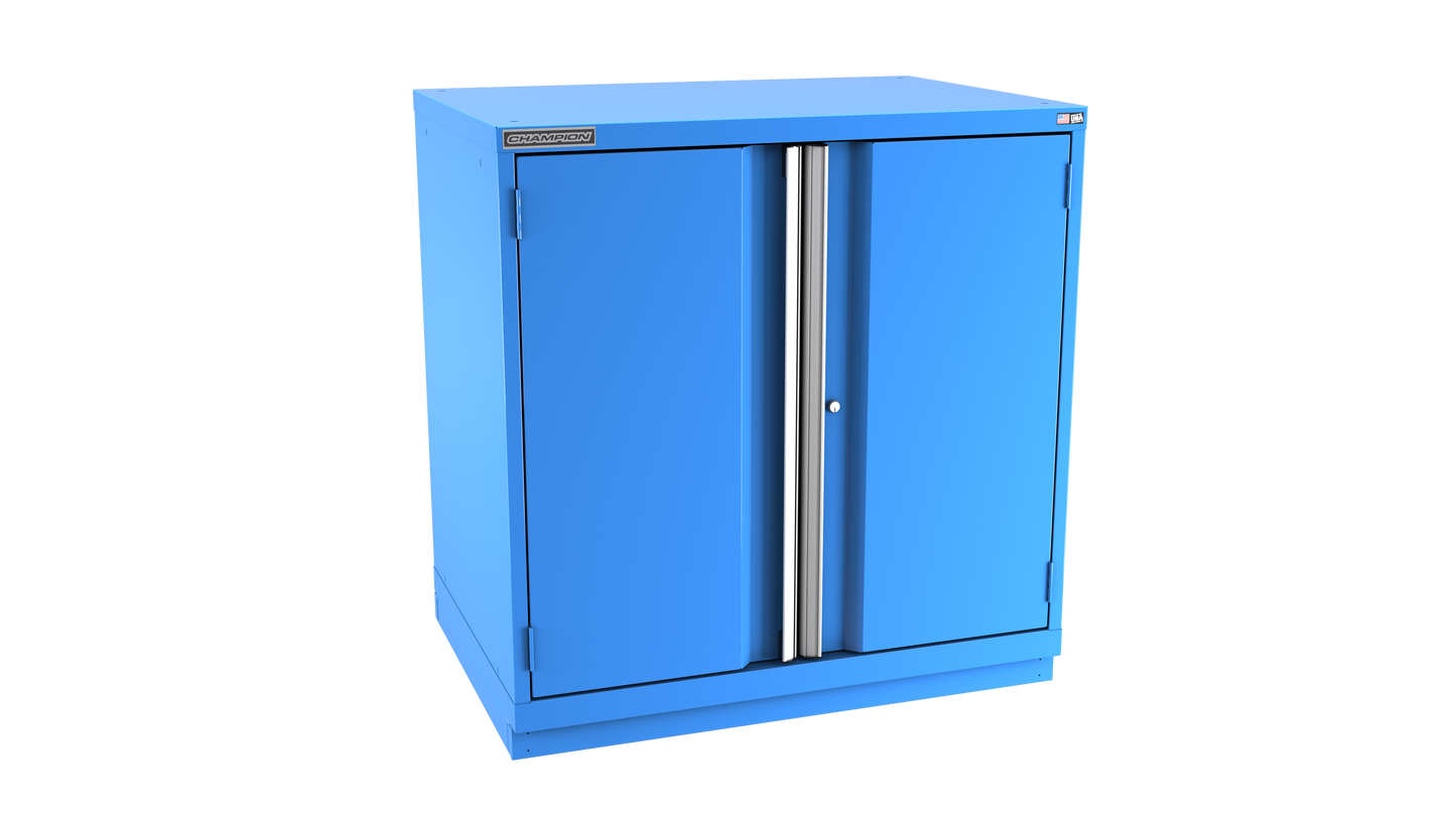 Champion Tool Storage SWP1800-2FDIL-FTB-BB 2-Door Standard Depth Modular Cabinet SWP1800 | 40-1/4"W x 41-3/4"H x 28-1/2"D, Bright Blue