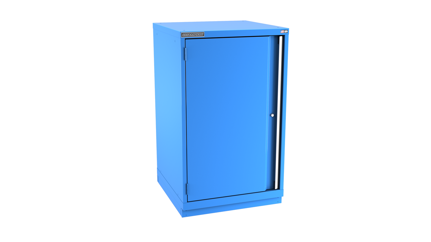 Champion Tool Storage SWS2100-FDIL-FTB-BB 1-Door Shallow Depth Modular Cabinet SWS2100 | 28-1/4"W x 45-1/4"H x 22-1/2"D, Bright Blue