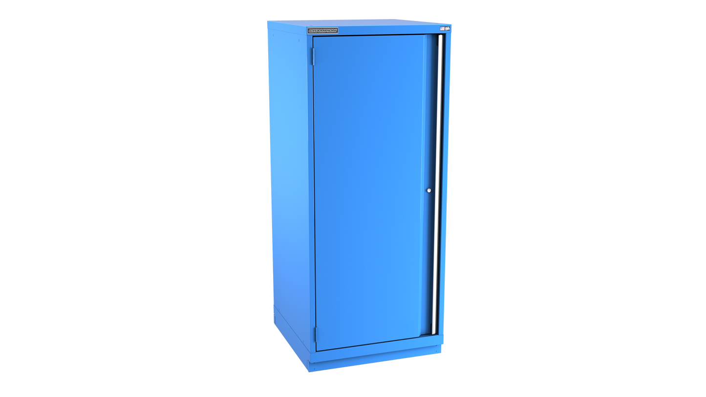 Champion Tool Storage SWS3050-FDIL-FTB-BB 1-Door Shallow Depth Modular Cabinet SWS3050 | 28-1/4"W x 66-3/8"H x 22-1/2"D, Bright Blue