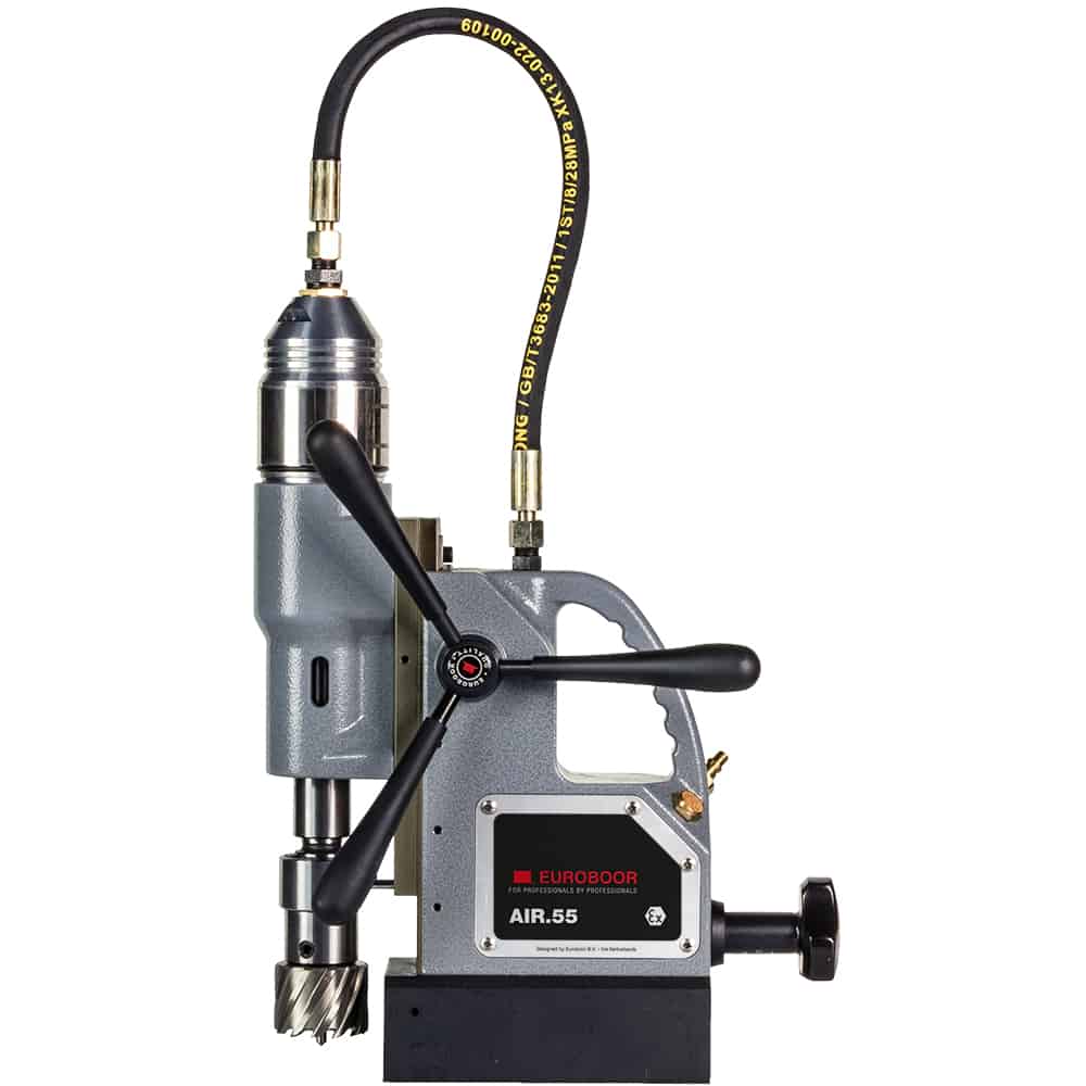 Euroboor AIR.55 Pneumatic Magnetic Drilling Machine, 55Mm - 2 3/16", 6.3 Bar.
