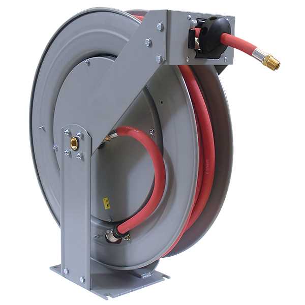 American Lube TIM-3108-100P 1/2" x 100' Platinum Series Premium Double-Arm Air/Water/WWS Reel with Rubber Hose