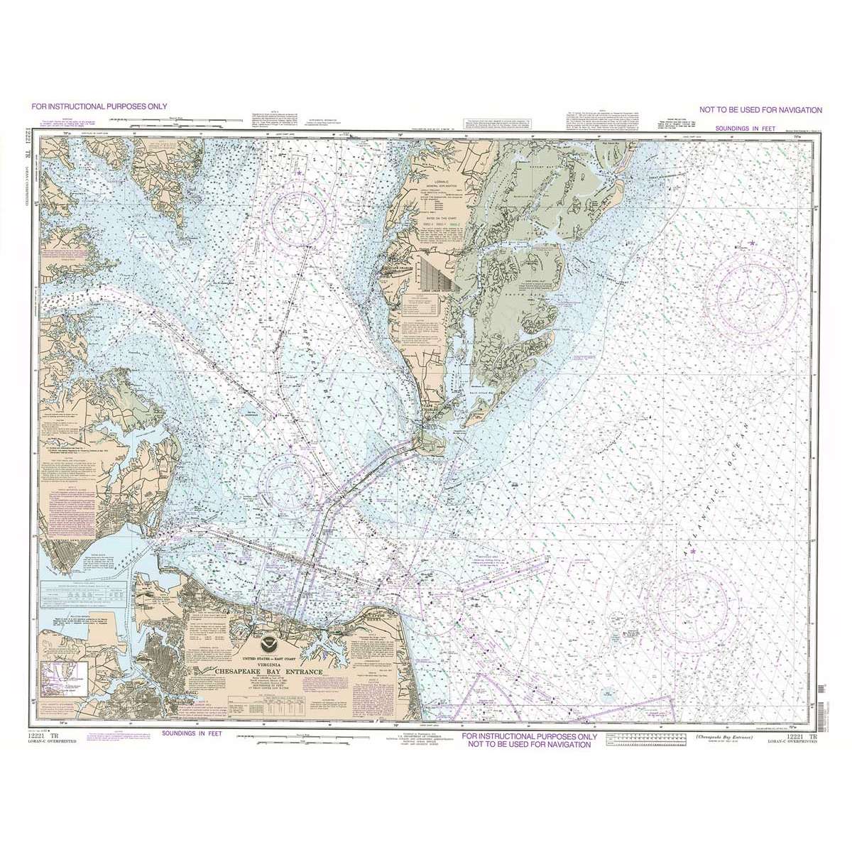 Paradise Clay PAR062 NOAA Training Chart Chesapeake Bay Entrance