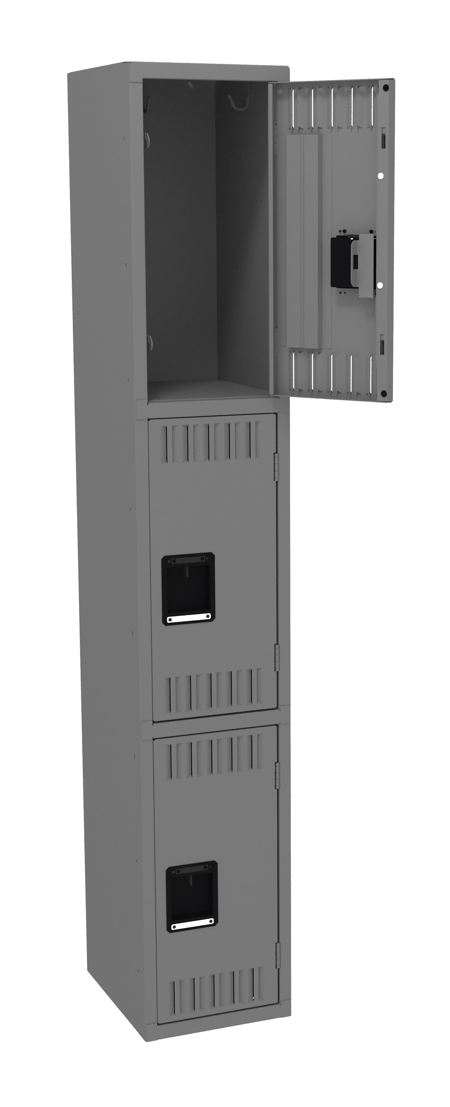 Tennsco TTS-121524-A Triple Tier Locker - One Wide, No Legs (Assembled)