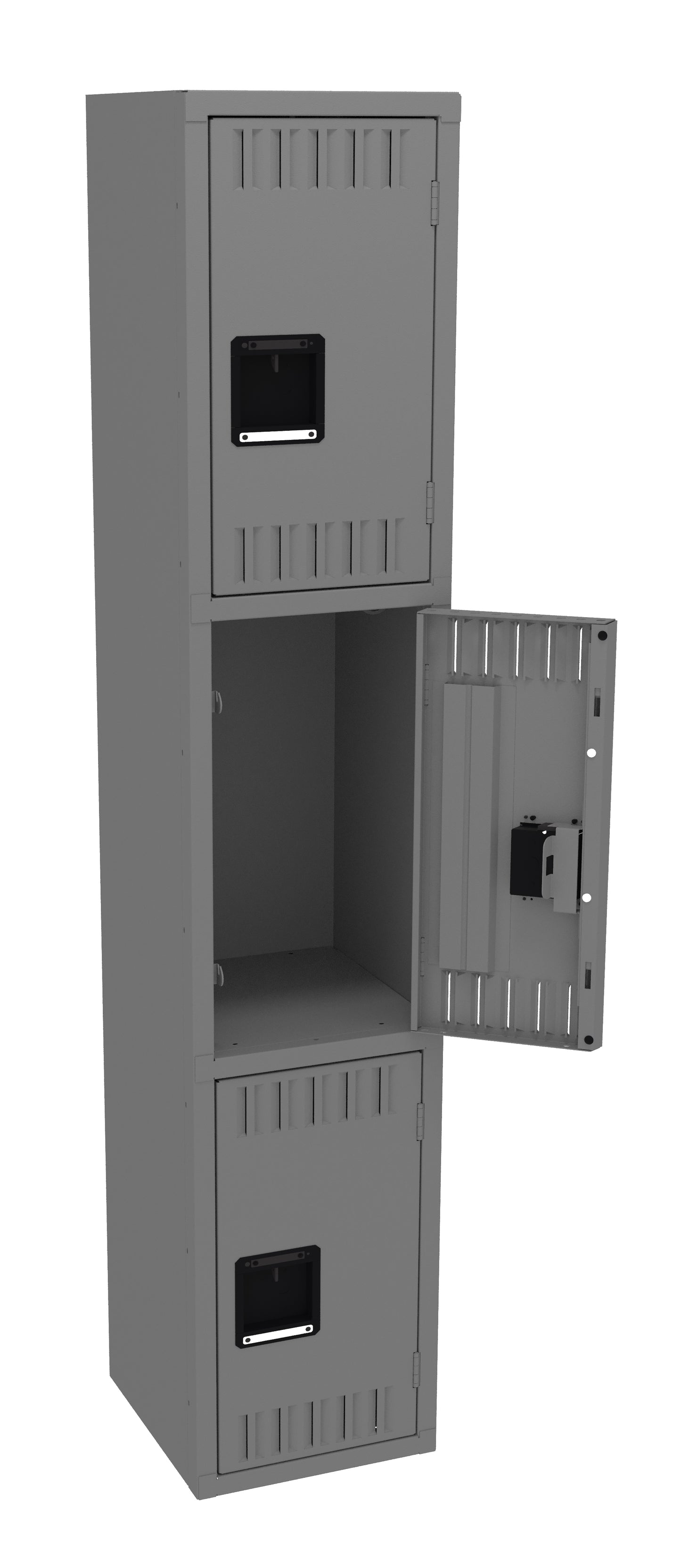 Tennsco TTS-151524-A Triple Tier Locker - One Wide, No Legs (Assembled)