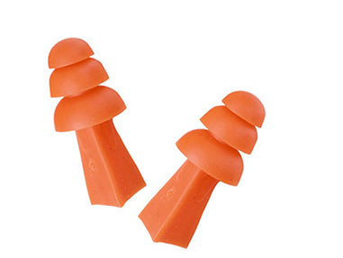 Gateway Safety 941100 Tri-Grip Reusable Earplugs - 27 NRR, Patented Triple-Flange Design, Corded or Uncorded