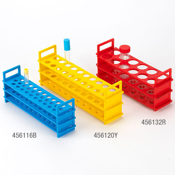 Globe Scientific 456113B Tube Stand Reinforced PP 13mm 31-Place Blue
