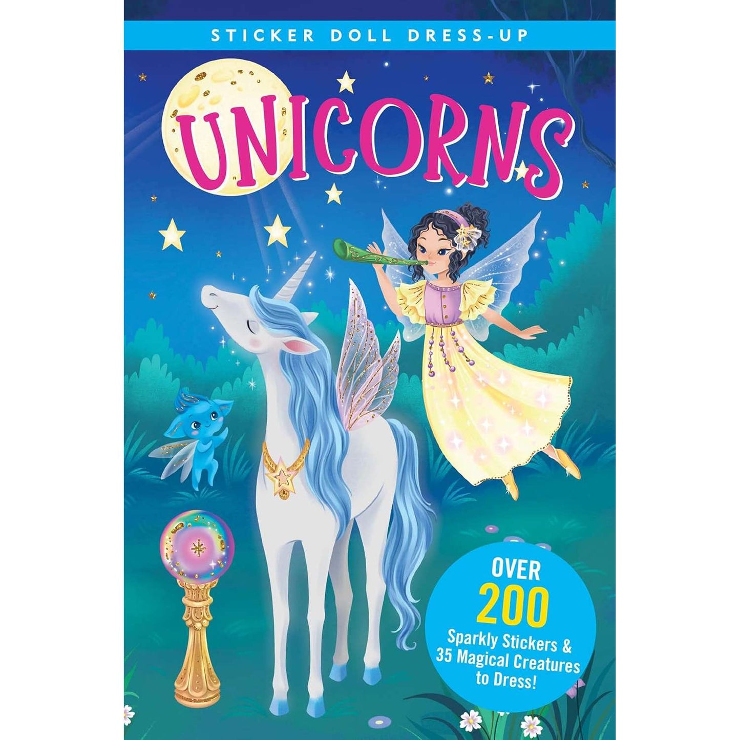 Paradise Clay PPP099 Unicorns Sticker Doll Dress-Up - Book