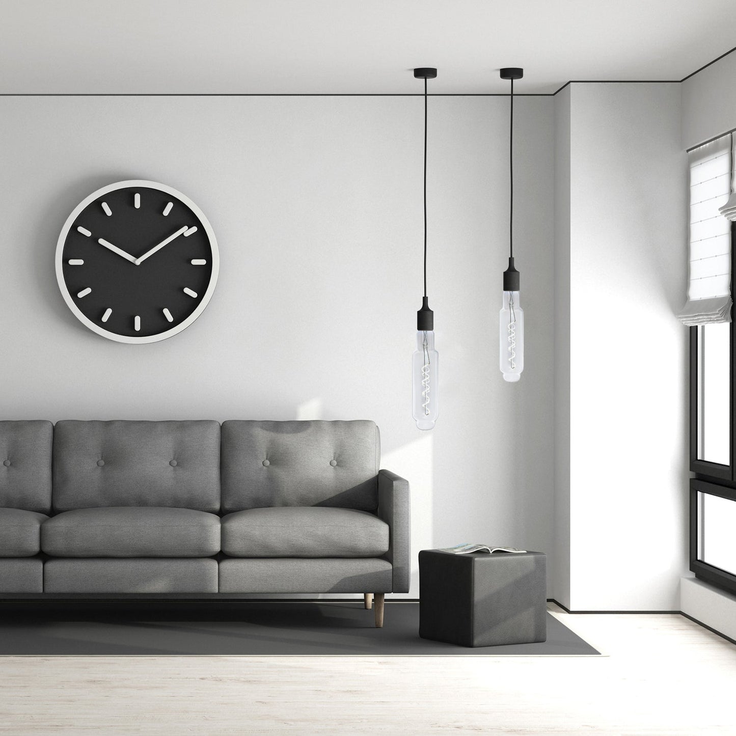 Feit Electric VB/S/CL/820/FIL 5.5W (60W Replacement) Bottle Shape E26 Dimmable Spiral Filament Clear Glass Vintage Edison LED Light Bulb, Soft White