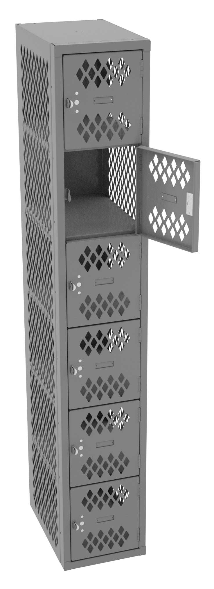 Tennsco VBL6-1218-A 6 High Ventilated Box Locker - One Wide, No Legs (Assembled)