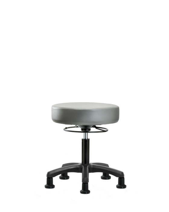 Blue Ridge Ergonomics VDHMS-RG-RG-8840 Vinyl Mini-Stool - Desk Height with Stationary Glides in Sterling Supernova™ Vinyl