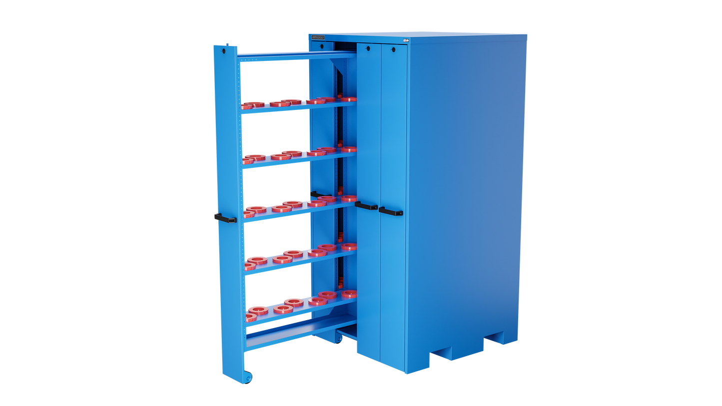 Champion Tool Storage VSCH100-BB 4-Drawer Standard Depth Vertical Storage Cabinet VSCH100 | 40"W x 84"H x 41"D, Bright Blue