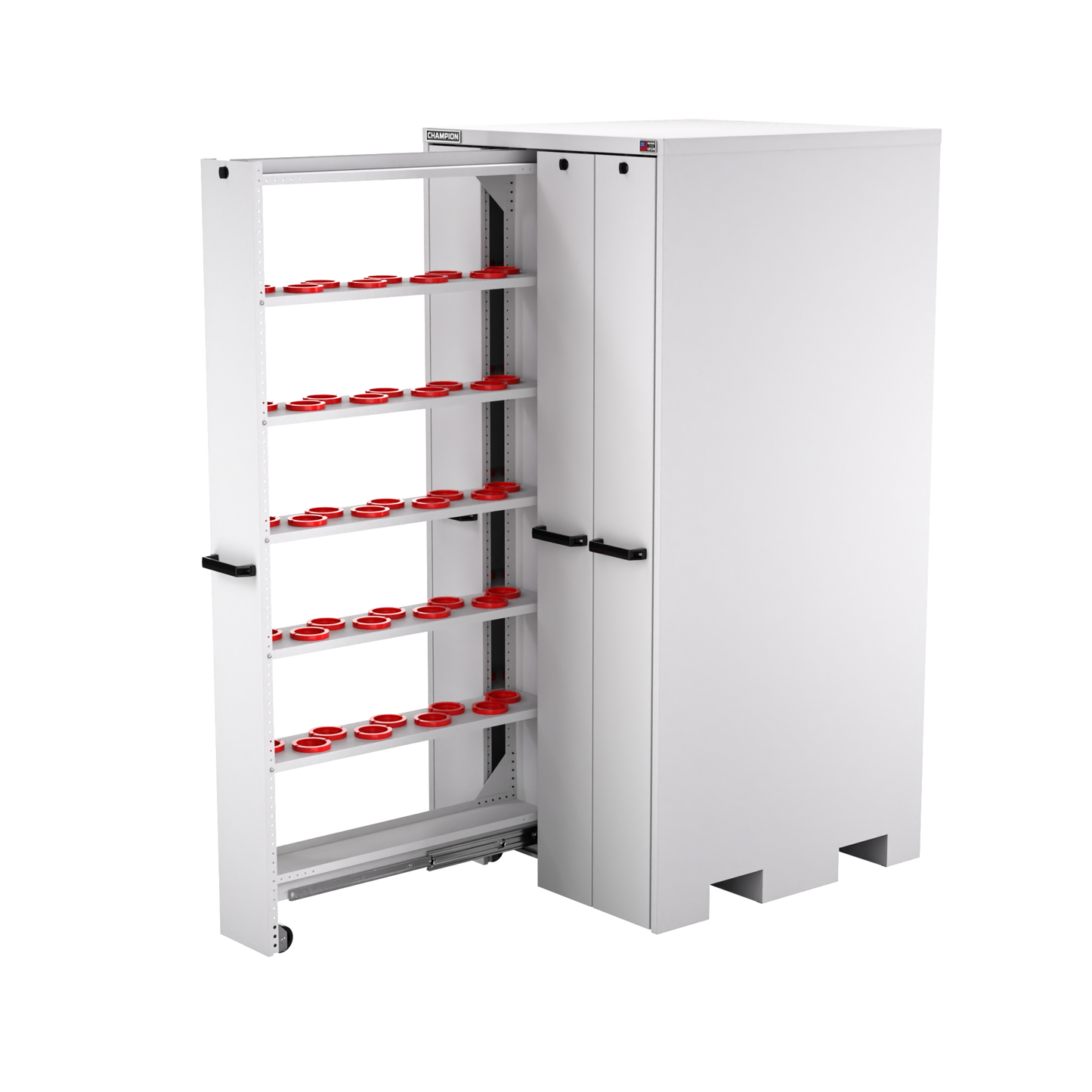 Champion Tool Storage VSCH80-LG 4-Drawer Standard Depth Vertical Storage Cabinet VSCH80 | 40"W x 84"H x 41"D, Light Gray
