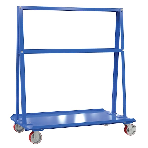 Vestil AF-3048 Blue Steel A-Frame Cart 2000lb Capacity 30x48 In. w/4 5x2 Casters