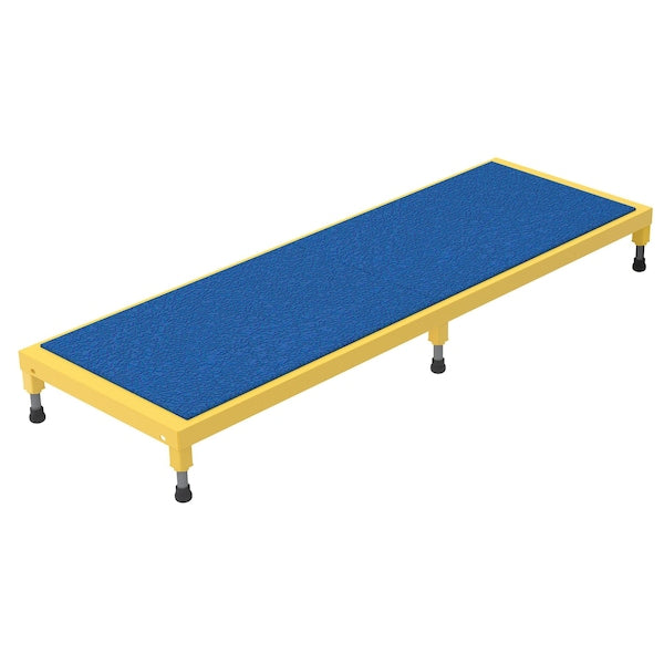Vestil AHT-L-2472 Adj. Steel Stand, 6-3/4-8-3/4 H, 24 x 72, 6.75 Overall Height, Steel, Yellow
