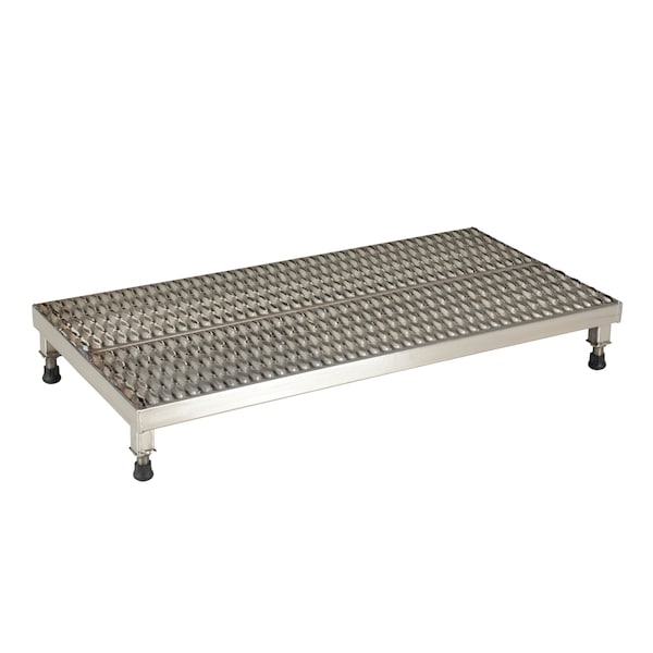 Vestil AHW-L-1936-SS Adjustable Stand, 6-3/4-8-3/4 H 19 x 36, 6.75 Overall Height, Stainless Steel, Silver